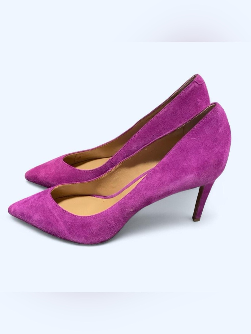 Banana Republic Suede Pointed-Toe Pumps in Fuchsia